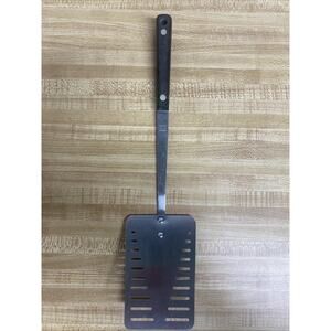 Vtg Maid of Honor Stainless Spatula Black Handle 2-Rivet Quality Utensil 13.5”